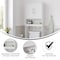 Flash Furniture Vega Over the Toilet Storage Cabinet Organizer w/2 Magnetic Closure Doors, Adjustable Cabinet Shelf FS-VEGA-BATH-1-WH-GG - alternate 4